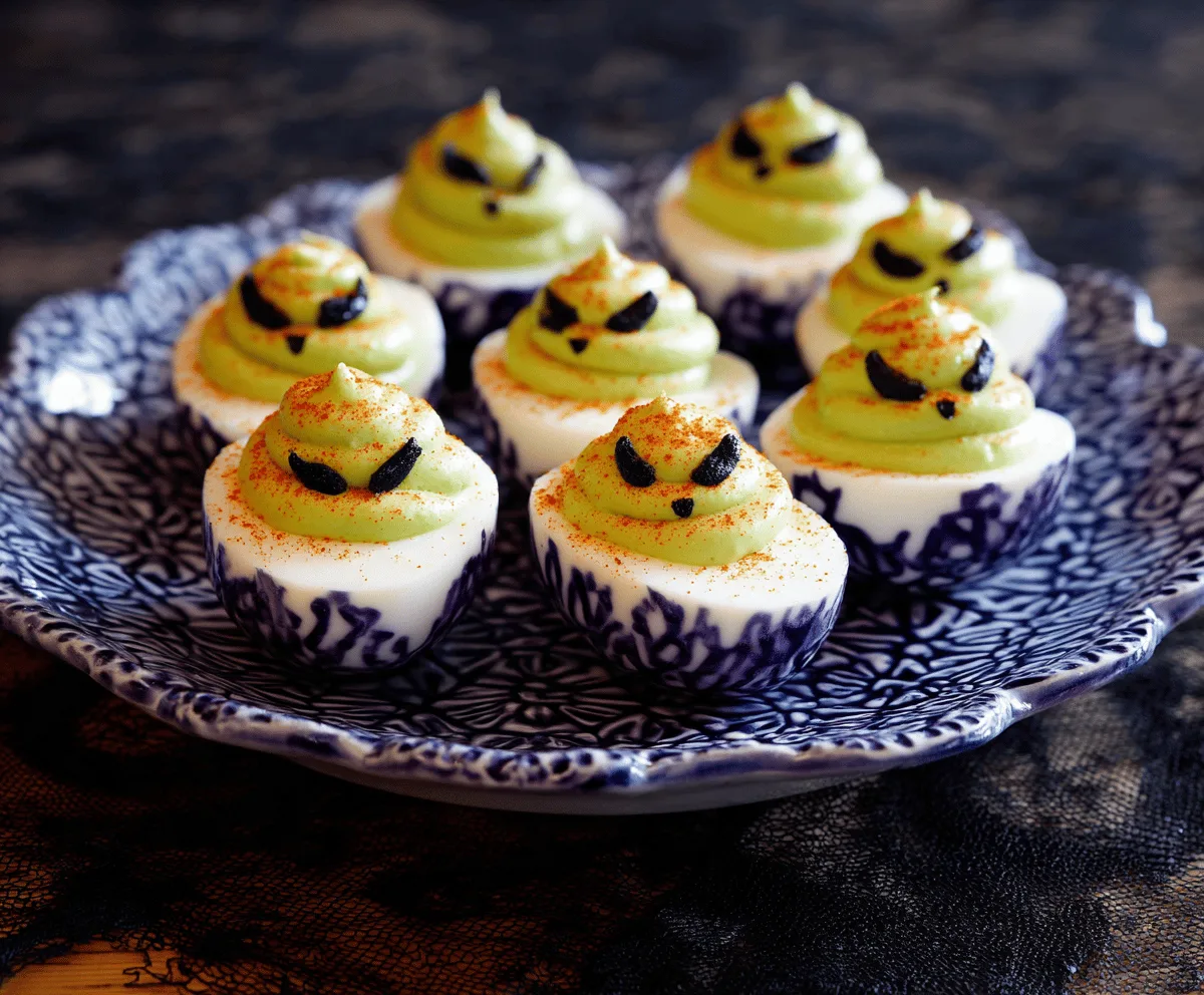 Spooky Halloween Deviled Eggs