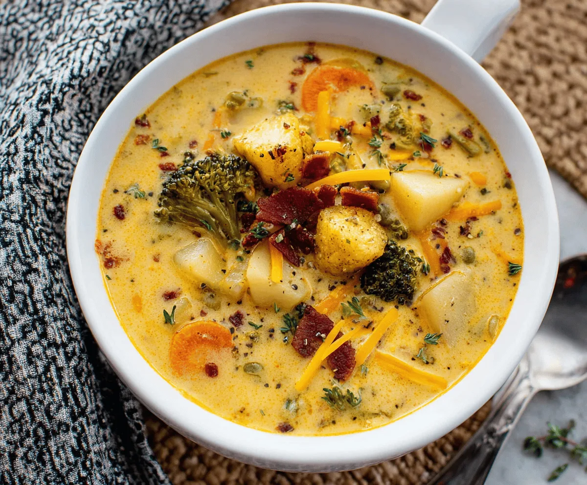 Easy One-Pot Creamy Veggie Soup