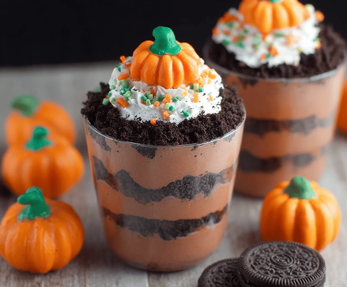 Easy Pumpkin Dirt Cups Recipe