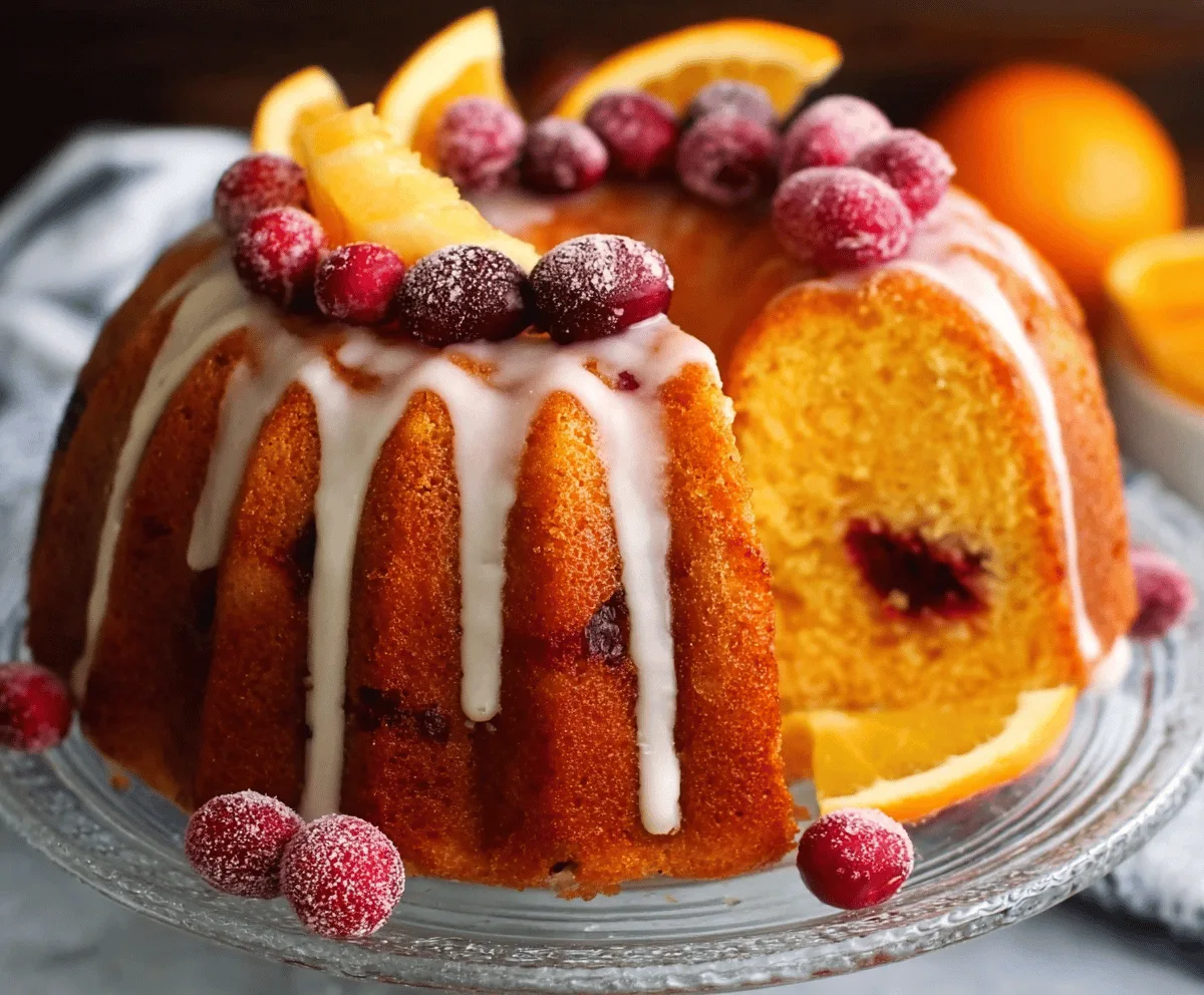 Zesty Cranberry Orange Bundt Cake