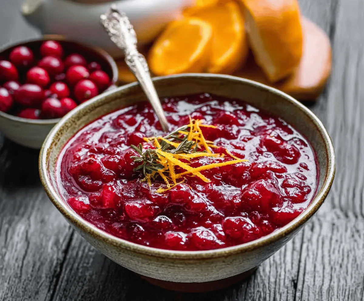 Easy Cranberry Orange Sauce Recipe