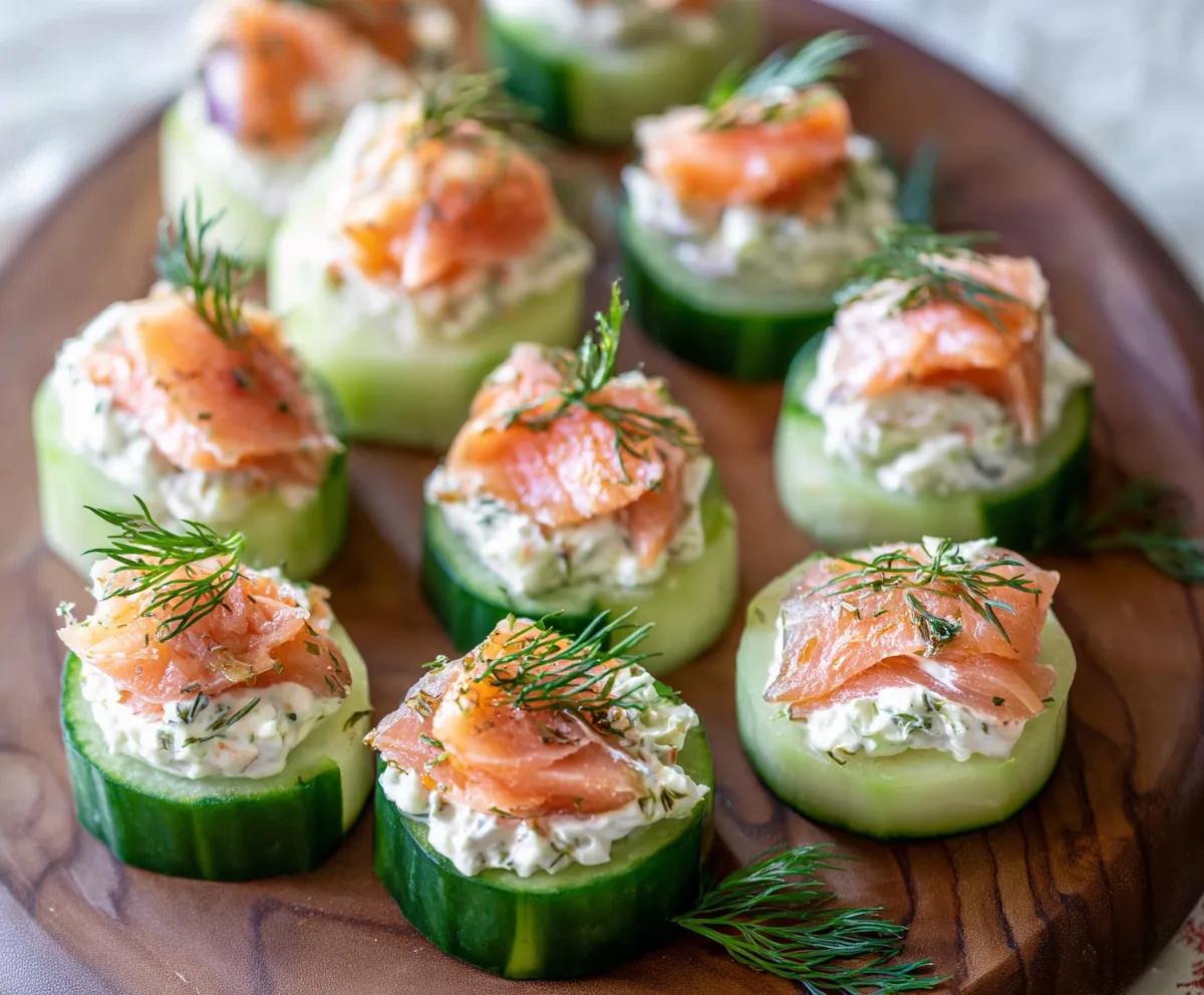 Easy Cucumber Smoked Salmon Bites