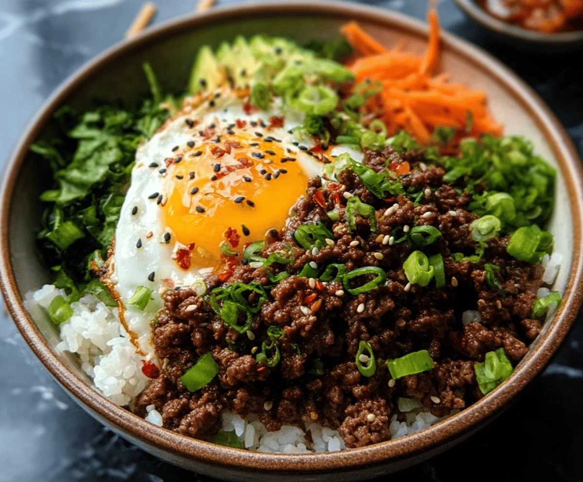 Quick & Easy Korean Ground Beef Bowl