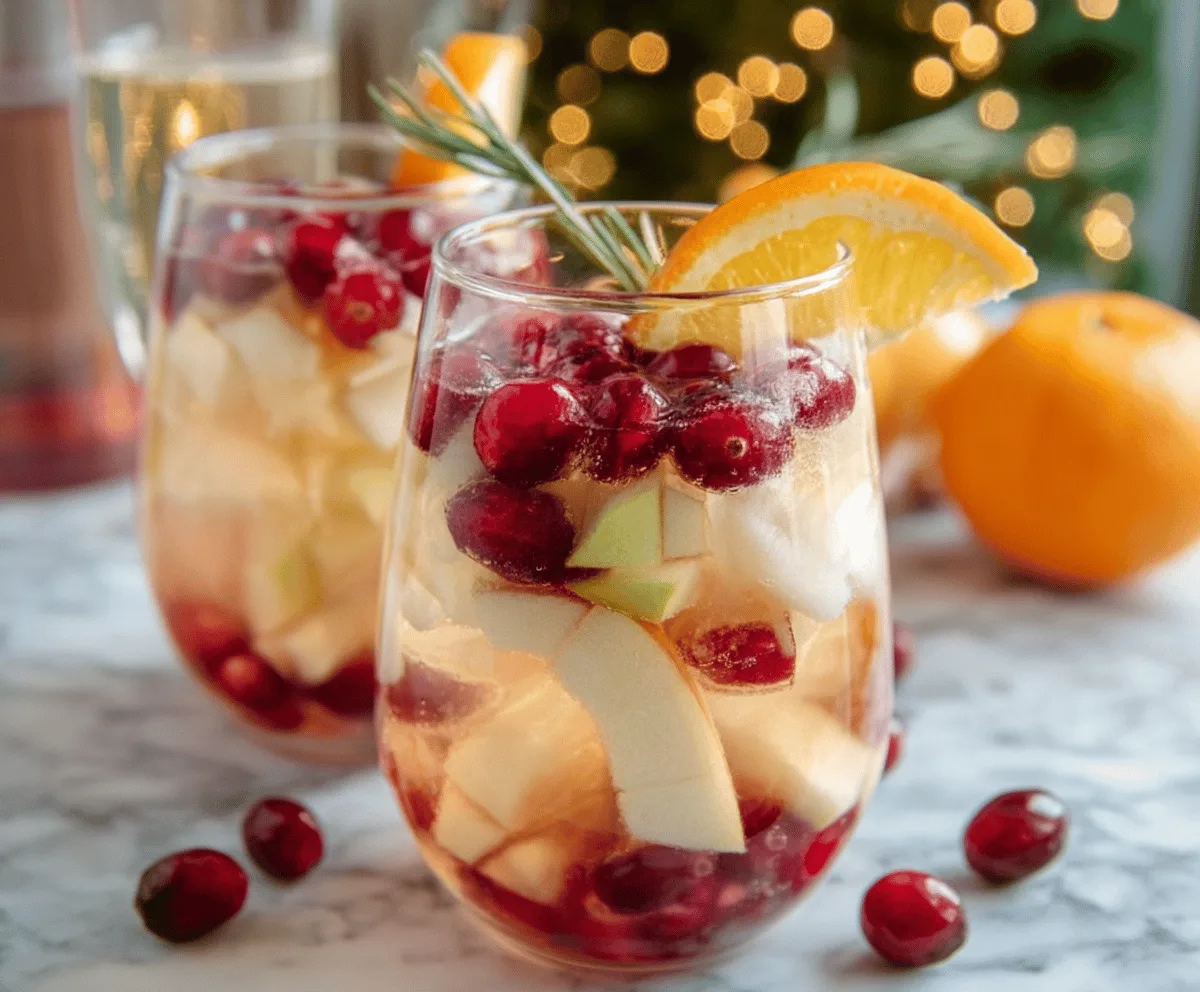 Easy White Christmas Sangria