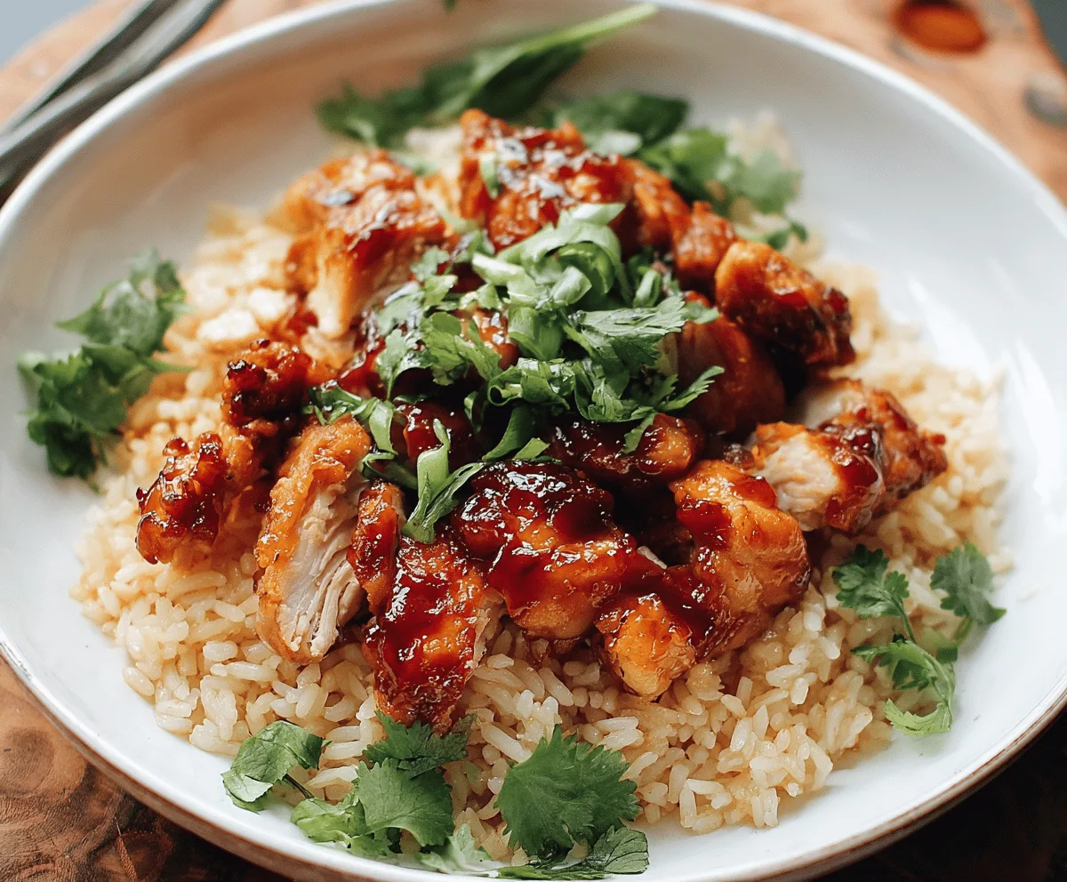 Easy Honey BBQ Chicken Rice