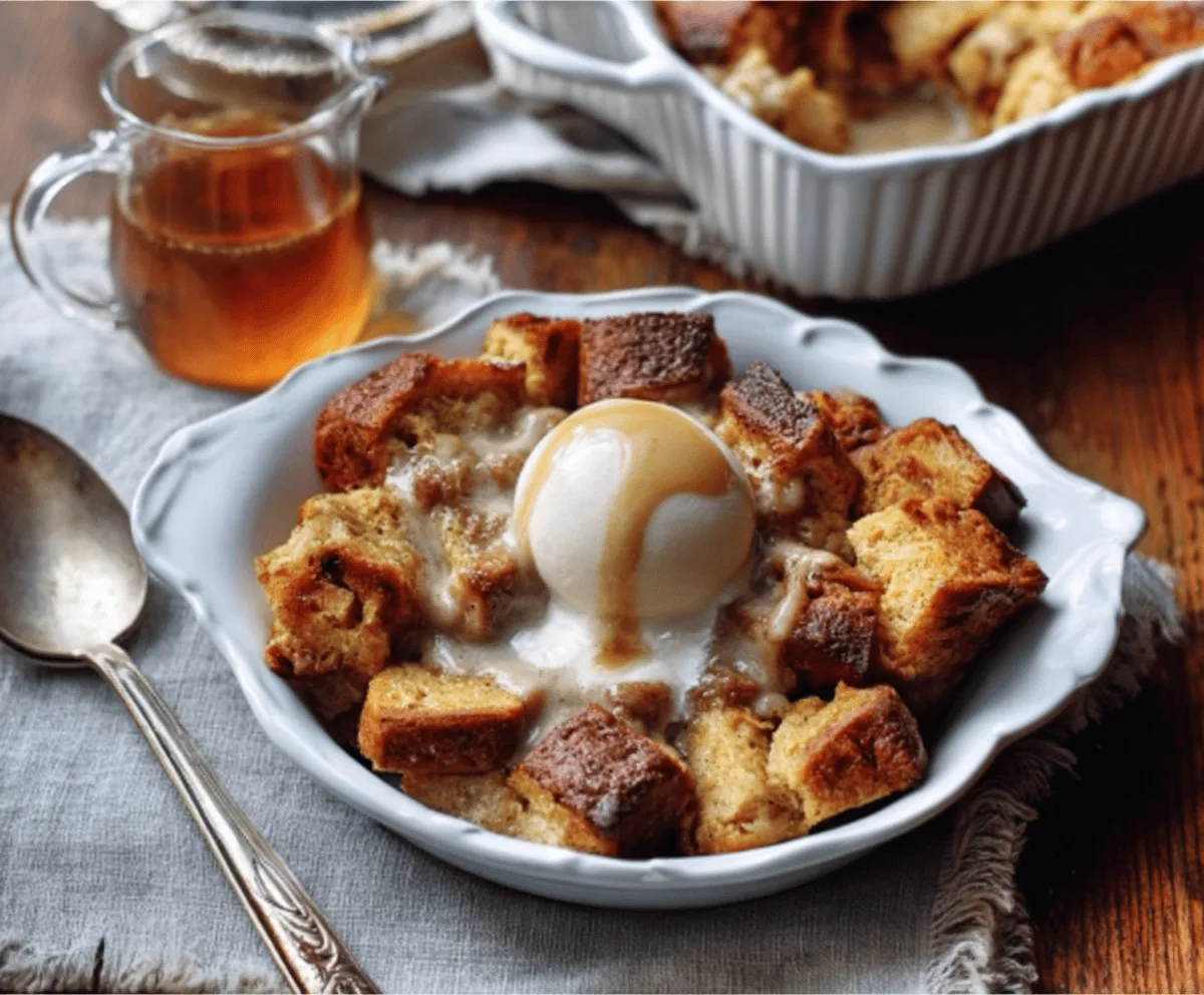 Easy Maple Pumpkin Bread Pudding