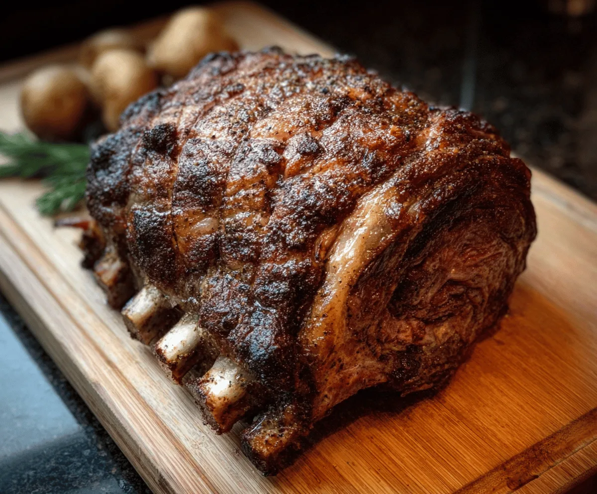 Easy Roasted Bone-In Prime Rib Recipe