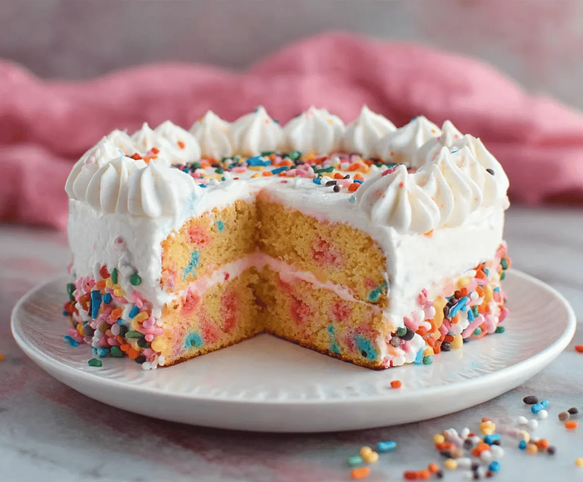Fun Silly Bento Cake with Funfetti Frosting