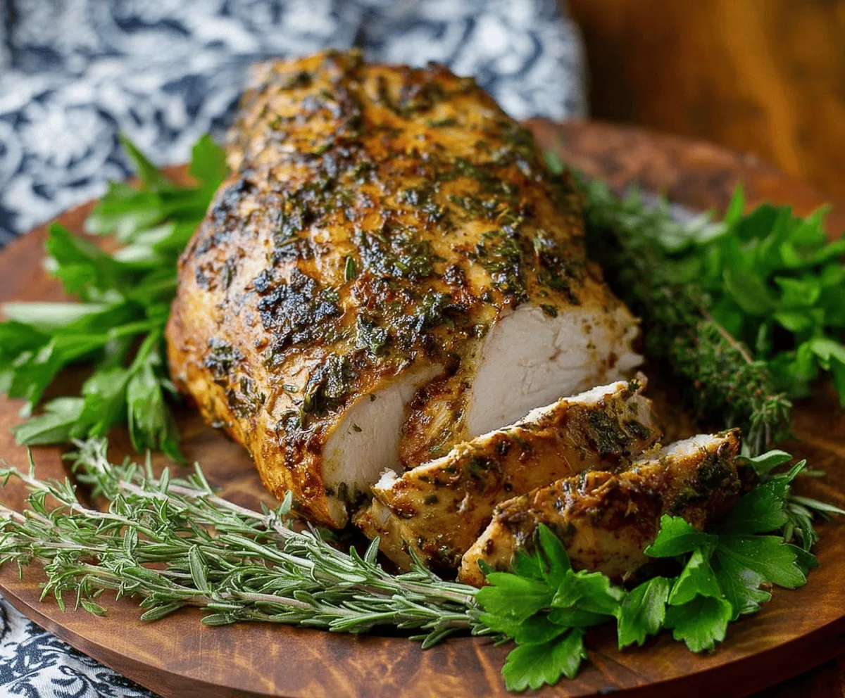 Easy Slow Cooker Turkey Breast with Herbs