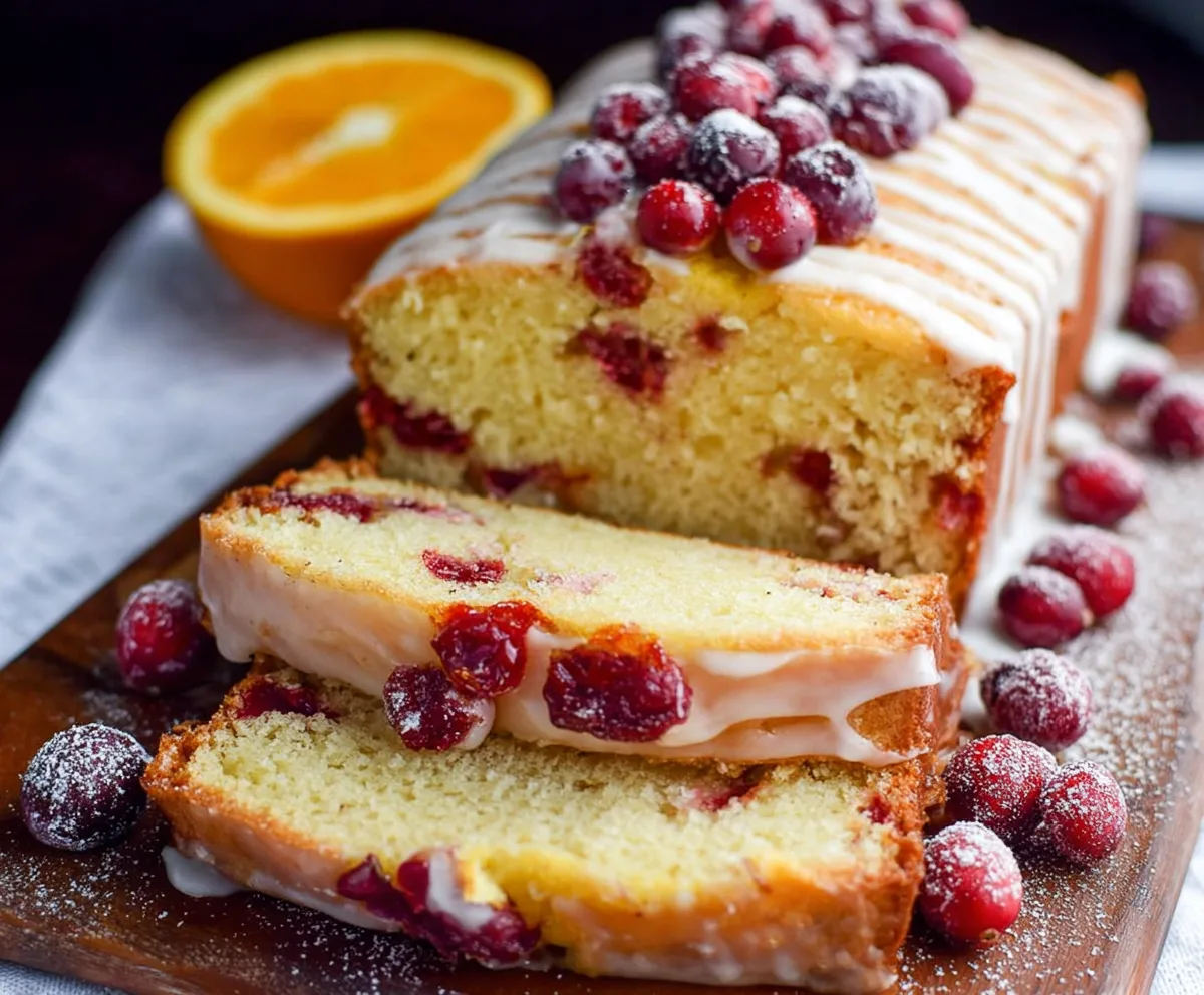 Easy Cranberry Orange Pound Cake