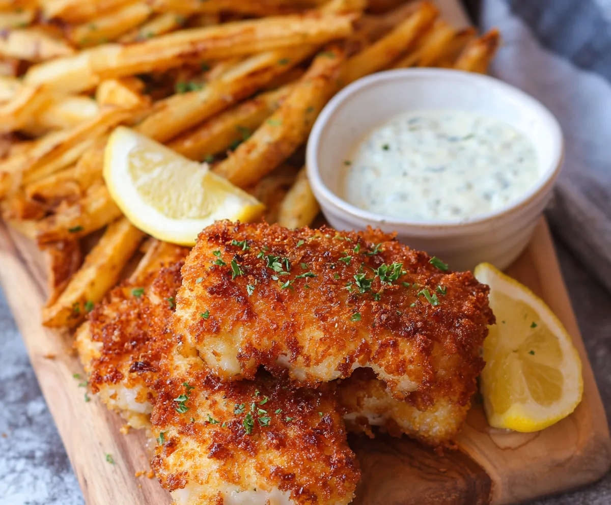 Crispy Air Fryer Fish & Chips Recipe
