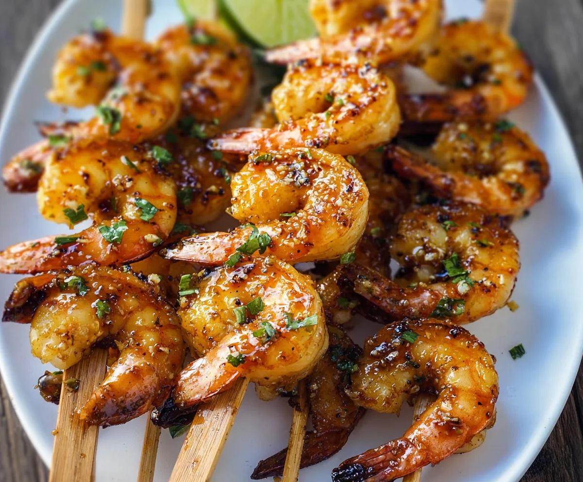 Easy Honey Garlic Shrimp Skewers