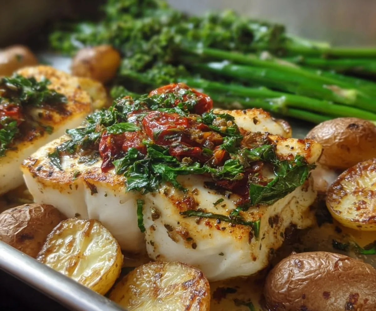 Easy Mediterranean Baked Halibut