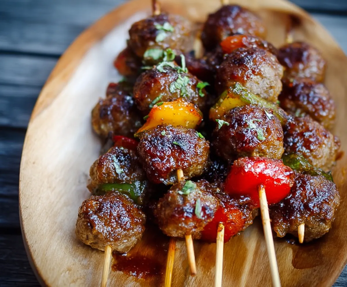 Easy BBQ Meatball Skewers Recipe