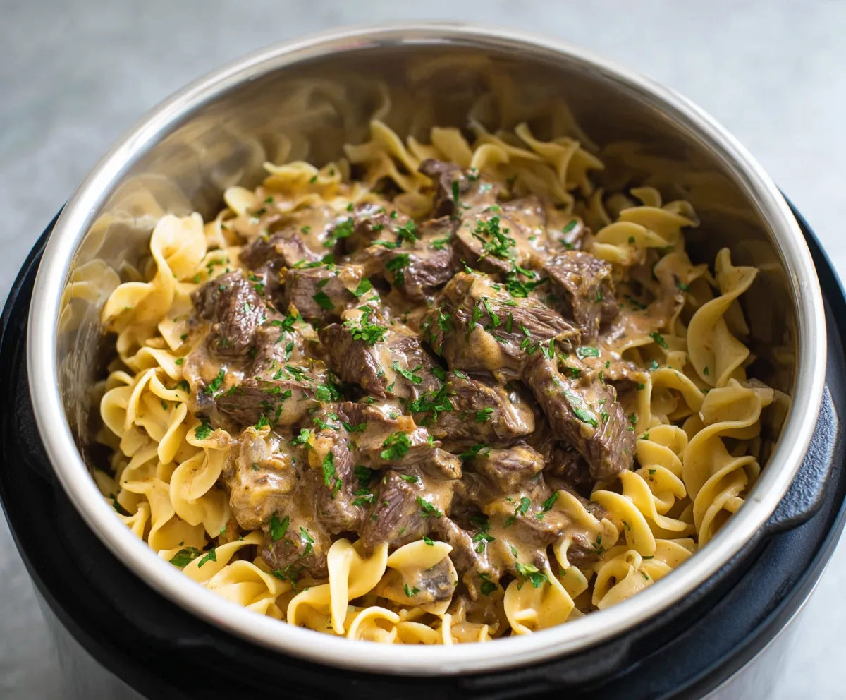 Quick Instant Pot Beef Stroganoff
