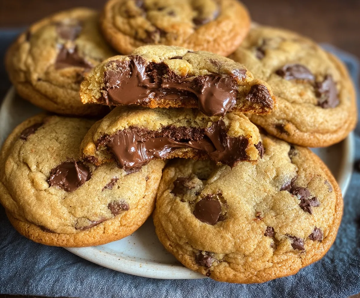 Best Nutella Stuffed Chocolate Chip Cookies