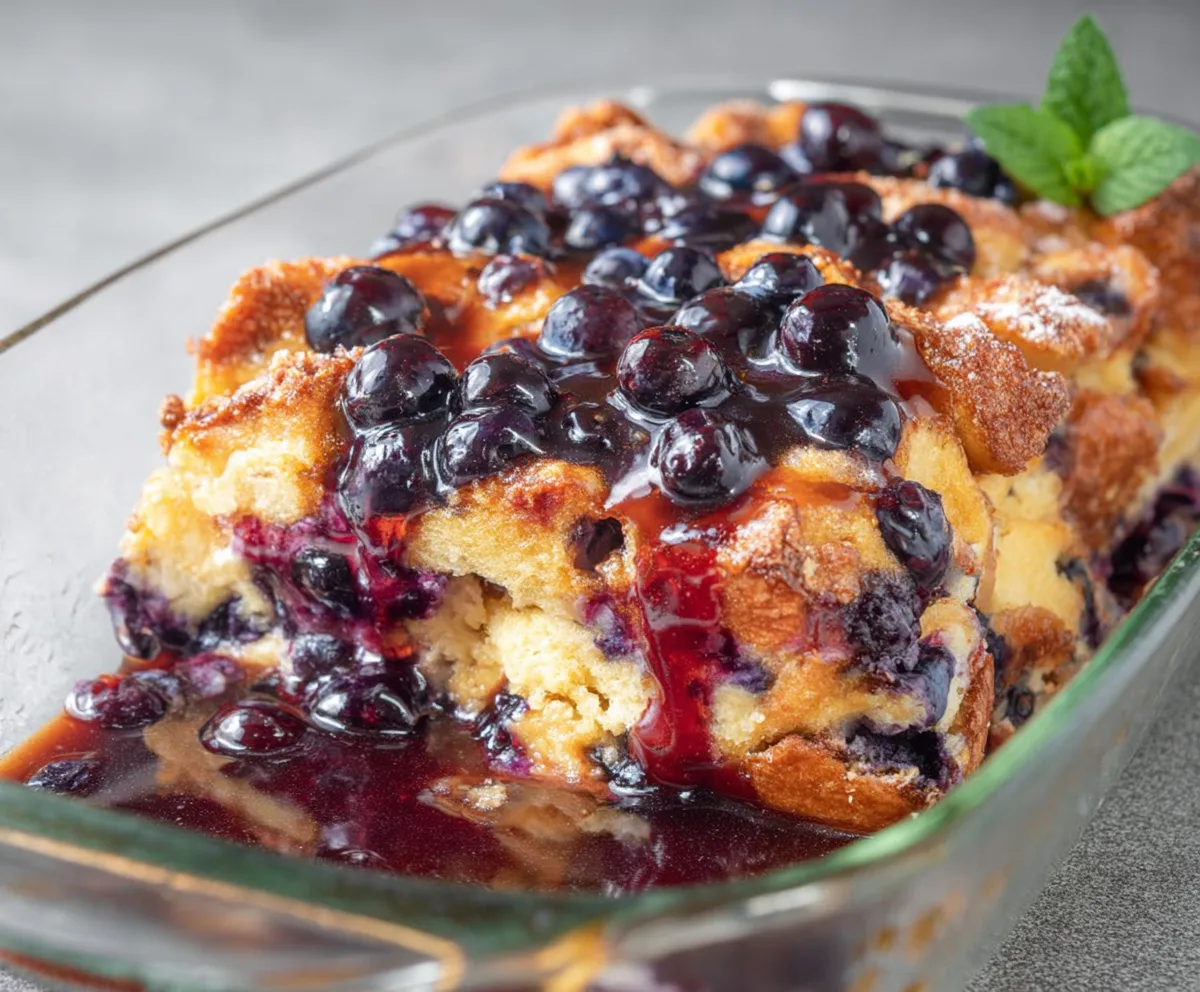 Easy Overnight Blueberry French Toast