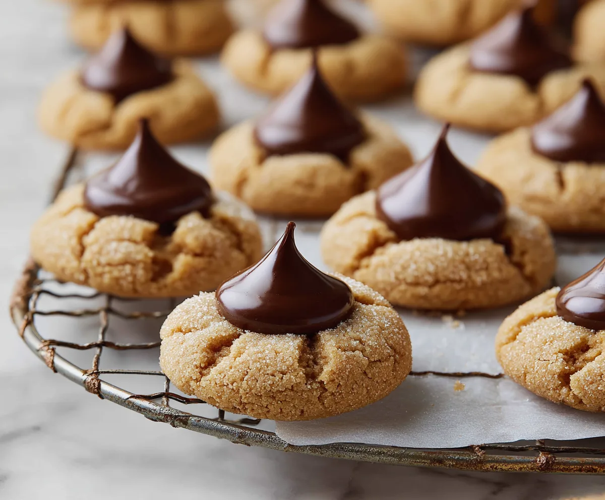 Easy Peanut Butter Blossoms Cookies