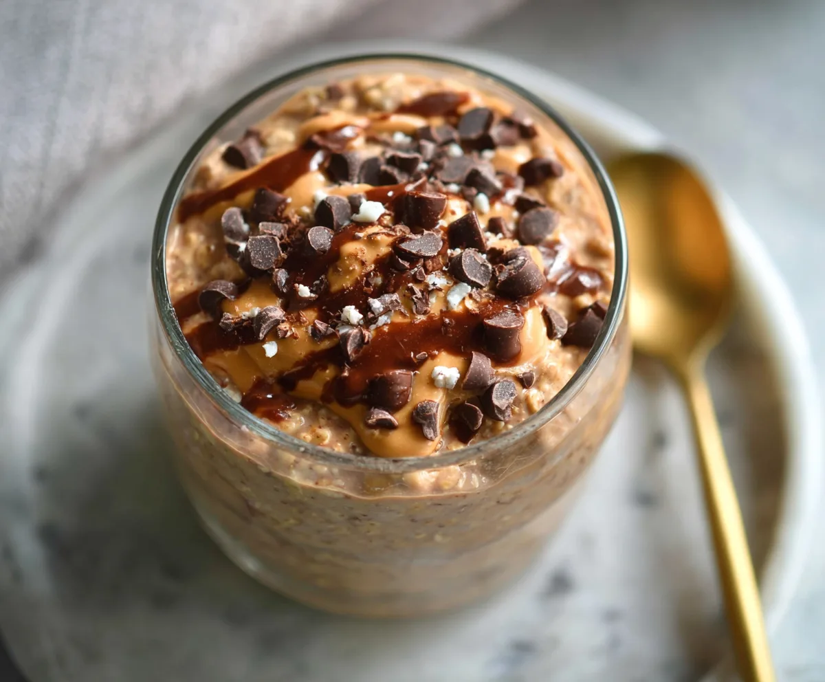 Easy Peanut Butter Chocolate Overnight Oats