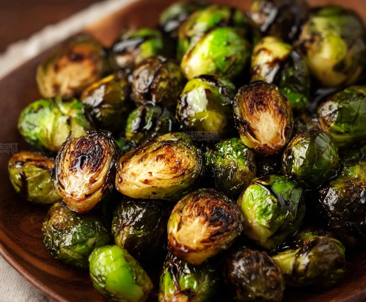 Easy Roasted Brussels Sprouts with Balsamic Glaze