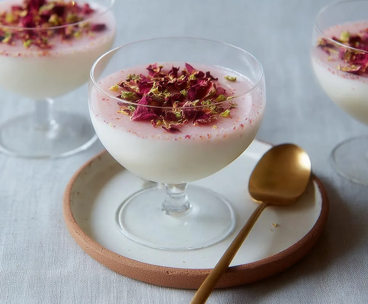 Easy Rose Petal Panna Cotta