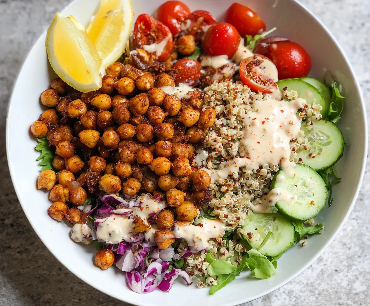 Easy Spicy Chickpea Grain Bowl